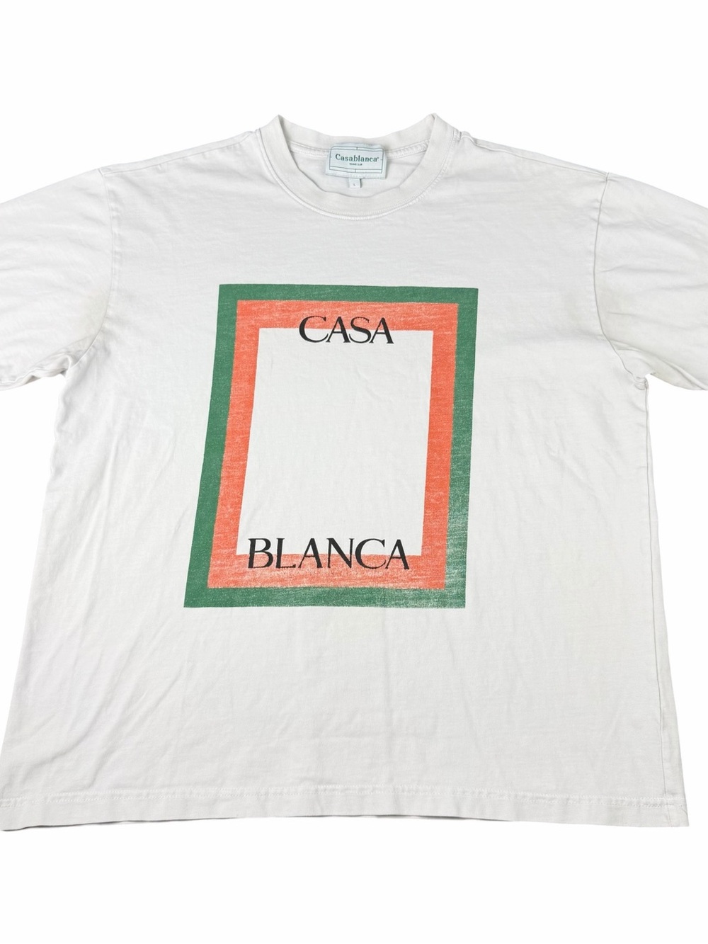 Casablanca Tennis Club Summer Graphic T-Shirt White Adult Size Large L Designer